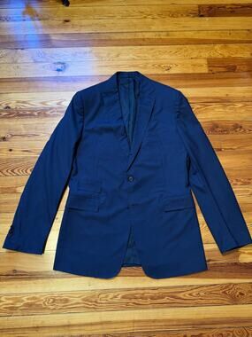 Ralph Lauren Purple Label Handmade in Italy Navy Blue 3-Button Blazer 40R